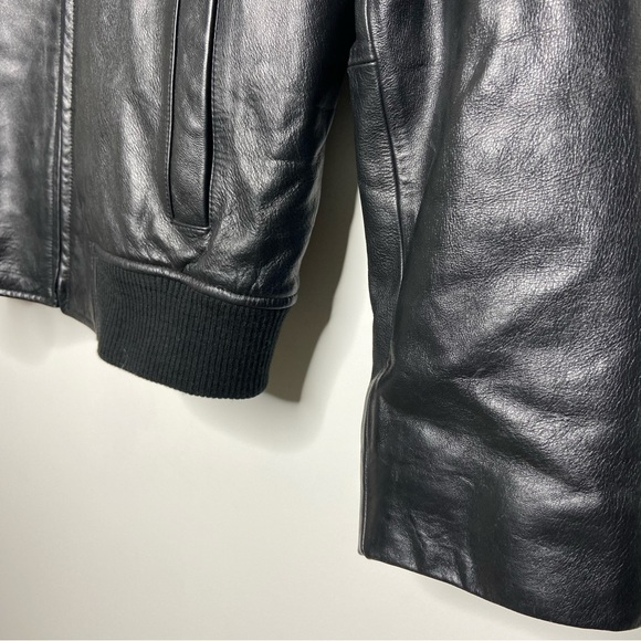 Banana Republic Men’s 100% Genuine Leather Jacket Black Size Large - Picture 5 of 5